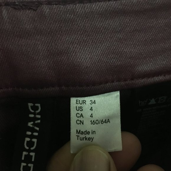 Divided H&M, Faux Leather Skinny Pants, Size 4 C3 - Picture 7 of 8